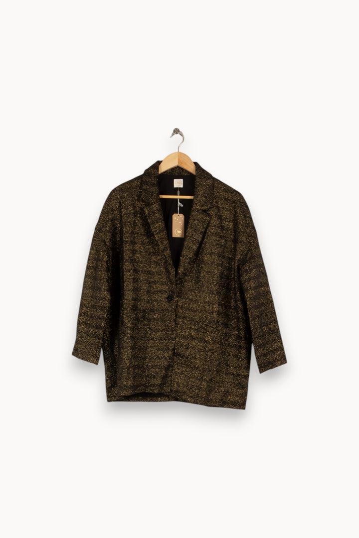Veste noire et dorée - Taille M/38 de la marque Des petits hauts | PARAD44323 - Vendu par Paradigme - Image 1