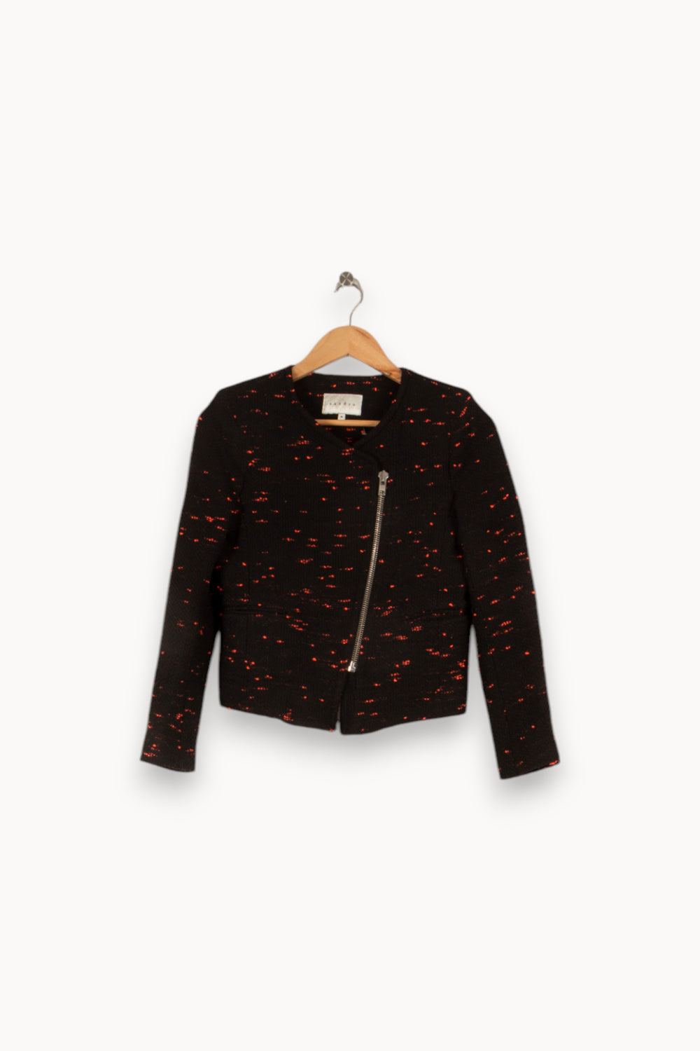 Veste noire et rose - Taille S/36 de la marque Sandro | PARAD44326 - Vendu par Paradigme - Image 1
