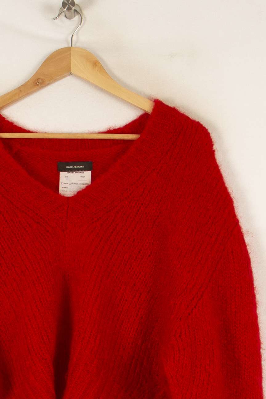 Pull en maille rouge - Taille M/38 de la marque Isabel Marant | PARAD44340 - Vendu par Paradigme - Image 2