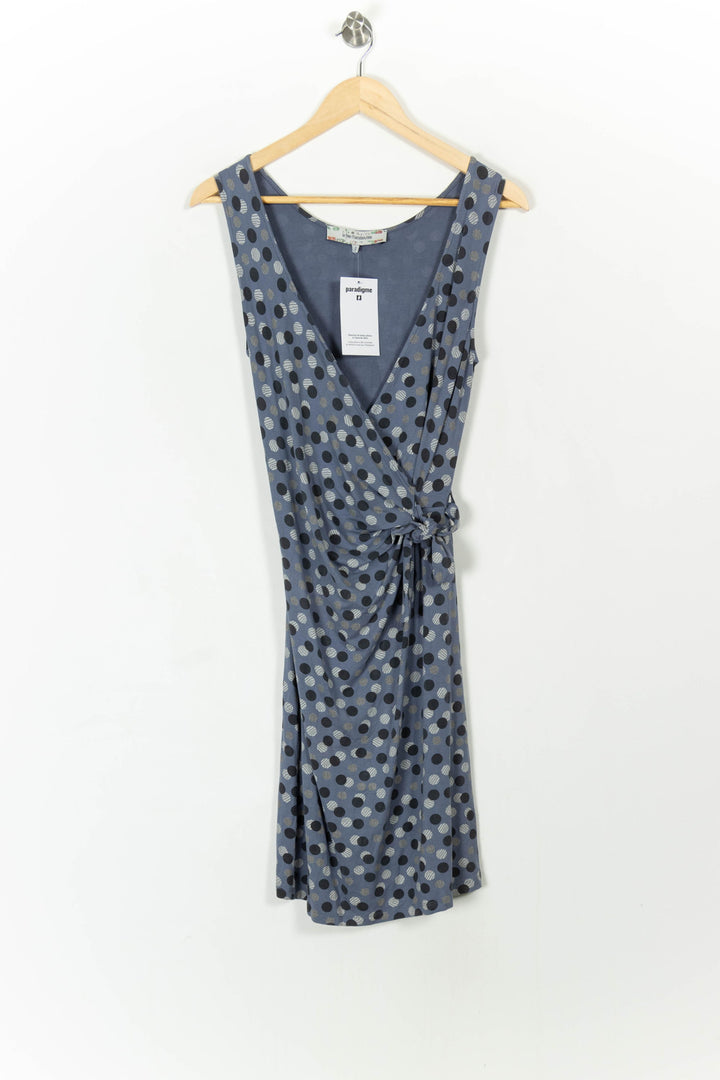Robe bleue à pois - Taille M/38 de la marque La Fée Maraboutée | PARAD44359 - Vendu par Paradigme - Image 2