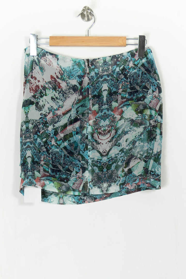 Jupe bleue à motifs - Taille M/38 de la marque IKKS | PARAD44363 - Vendu par Paradigme - Image 4