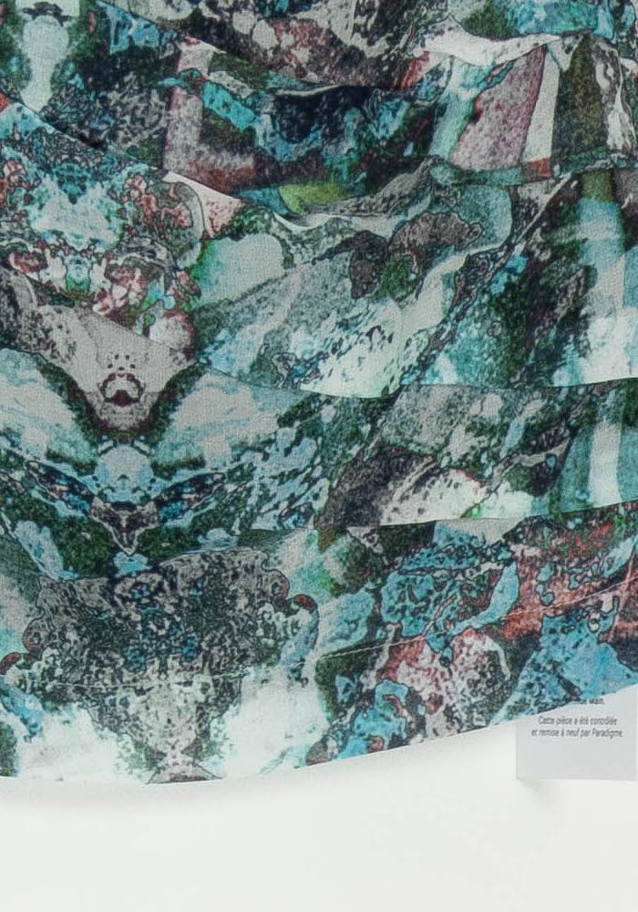 Jupe bleue à motifs - Taille M/38 de la marque IKKS | PARAD44363 - Vendu par Paradigme - Image 3