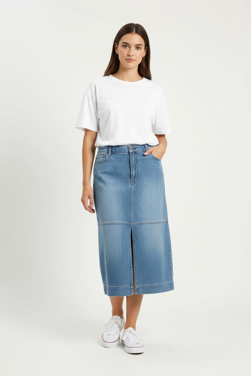 Jupe en jean bleue - Taille M/38 de la marque Comptoir des Cotonniers | PARAD44364 - Vendu par Paradigme - Image 1