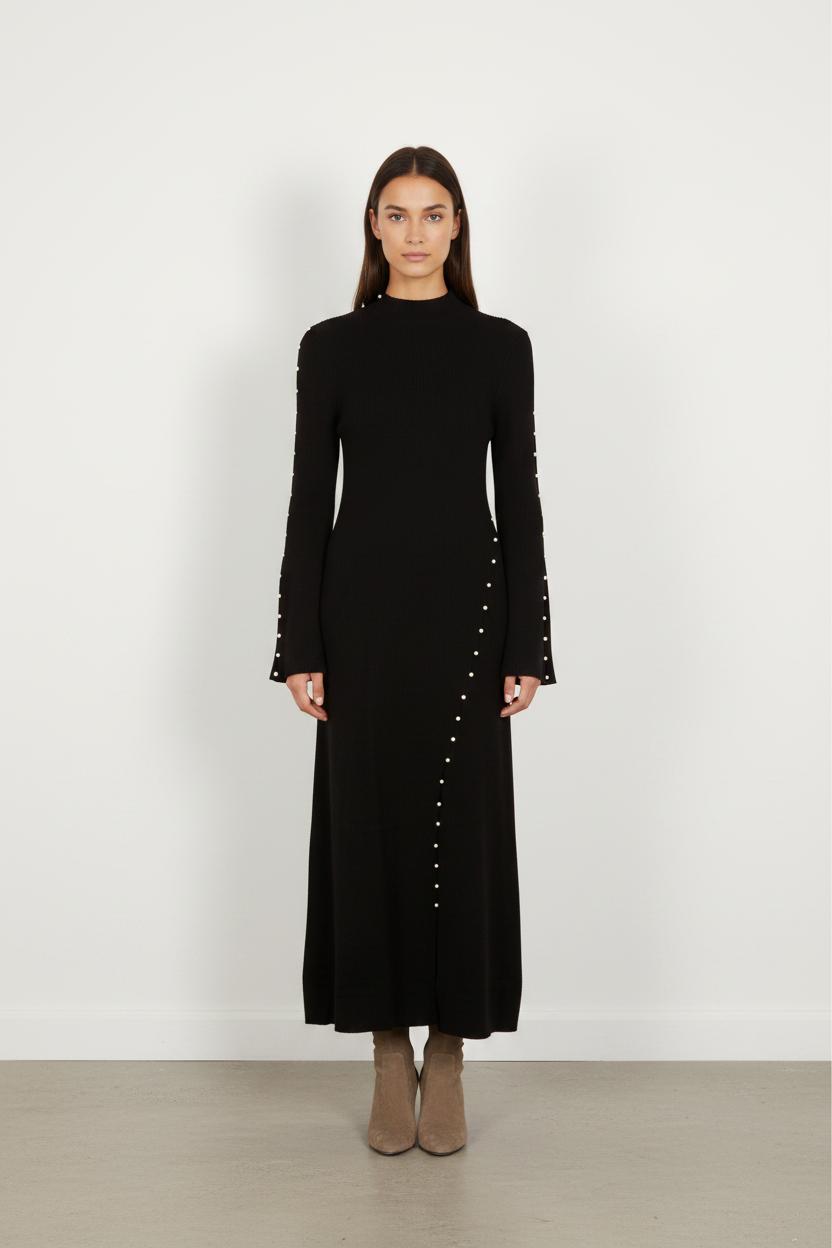 Robe longue noire avec détails - Taille L/40