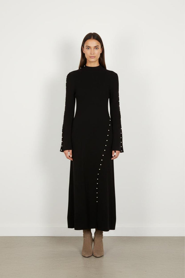 Robe longue noire avec détails - Taille L/40