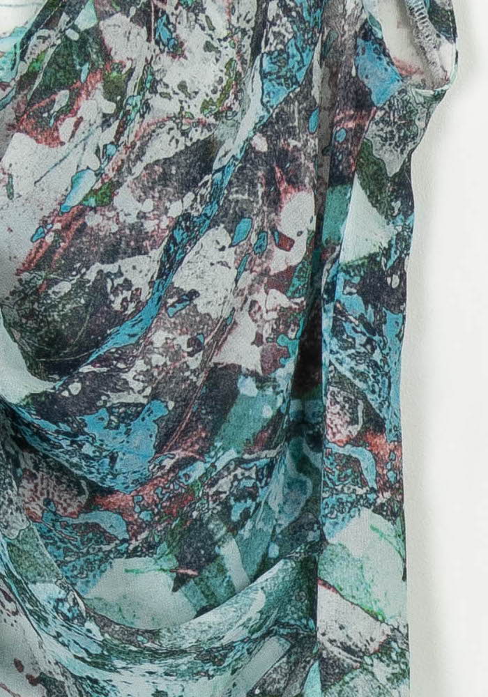 Top bleu à motifs - Taille XS/34 de la marque IKKS | PARAD44367 - Vendu par Paradigme - Image 3