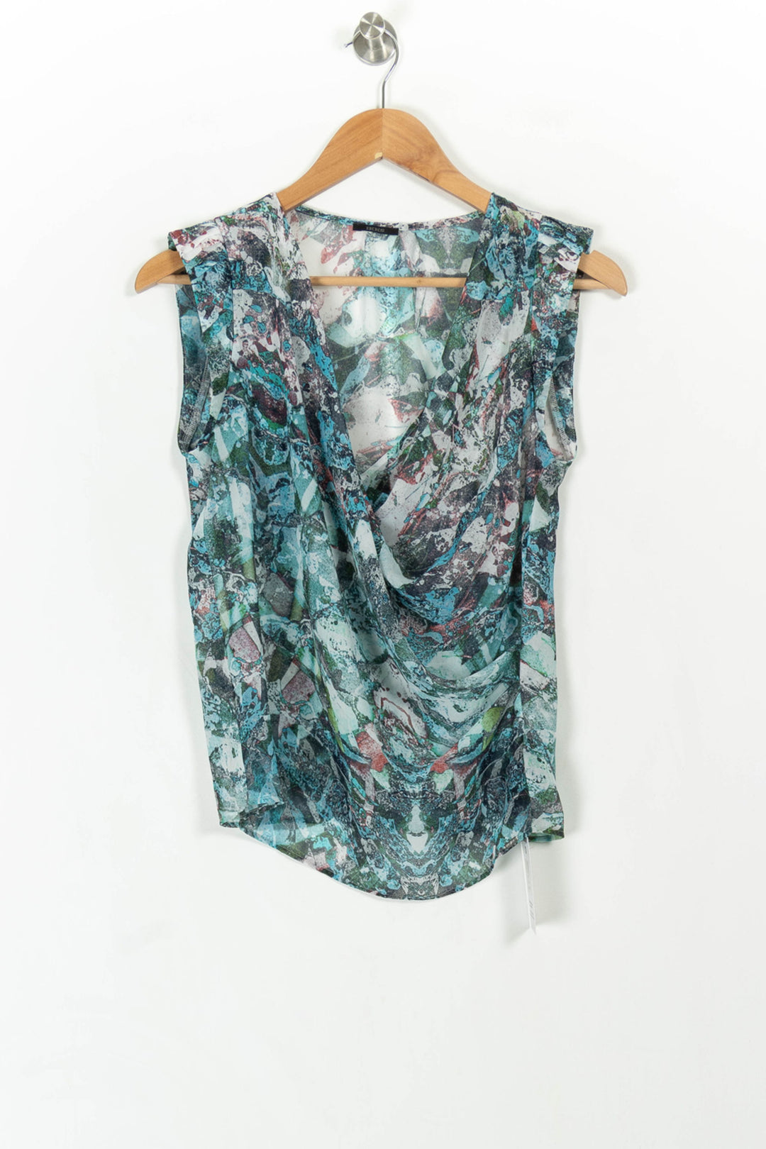 Top bleu à motifs - Taille XS/34 de la marque IKKS | PARAD44367 - Vendu par Paradigme - Image 2