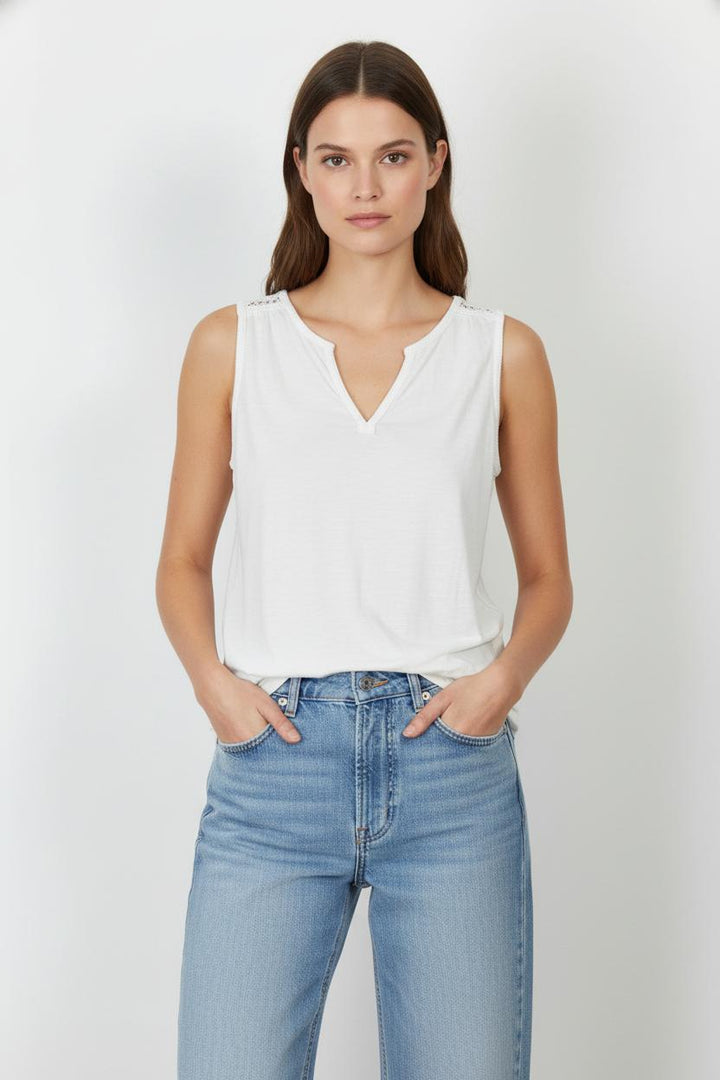 Débardeur blanc - Taille XS/34 de la marque Caroll | PARAD44370 - Vendu par Paradigme - Image 1