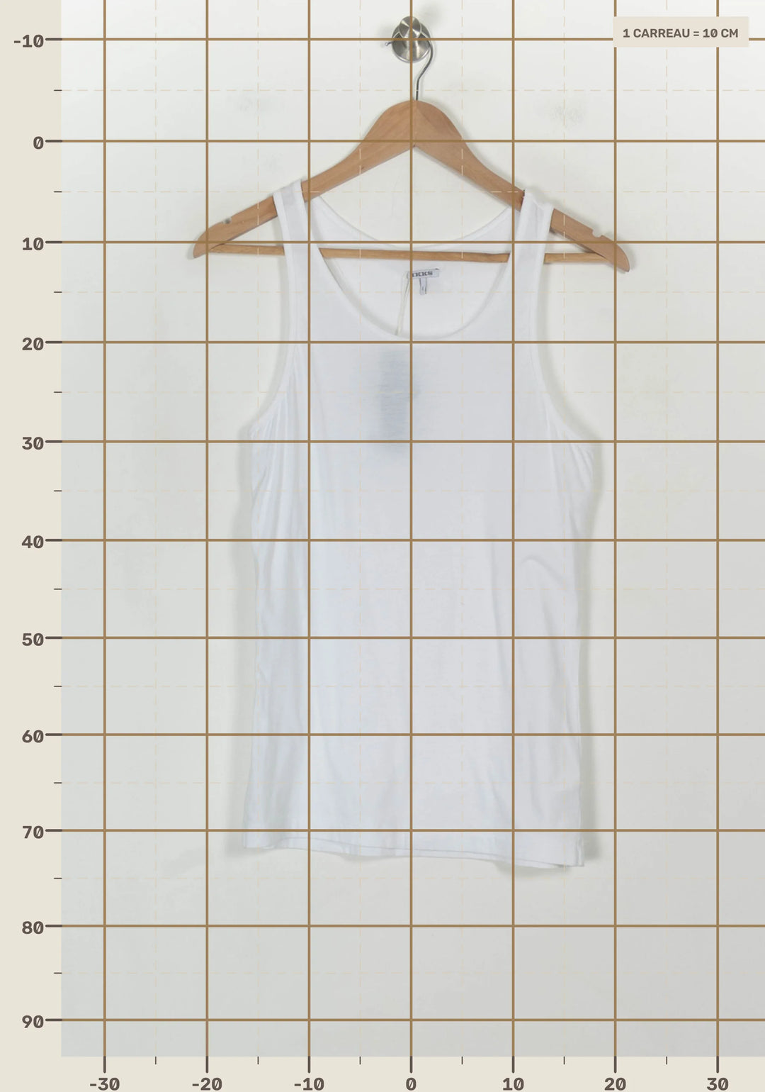 Débardeur blanc - Taille L/40 de la marque IKKS | PARAD44371 - Vendu par Paradigme - Image 4