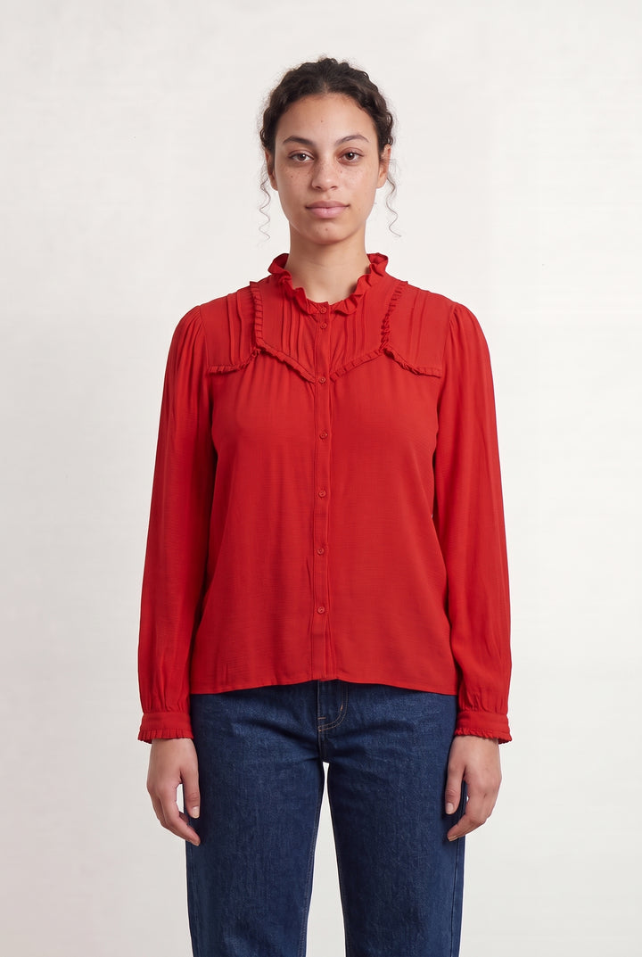 Chemise rouge - Taille L/40 de la marque Maje | PARAD44401 - Vendu par Paradigme - Image 1