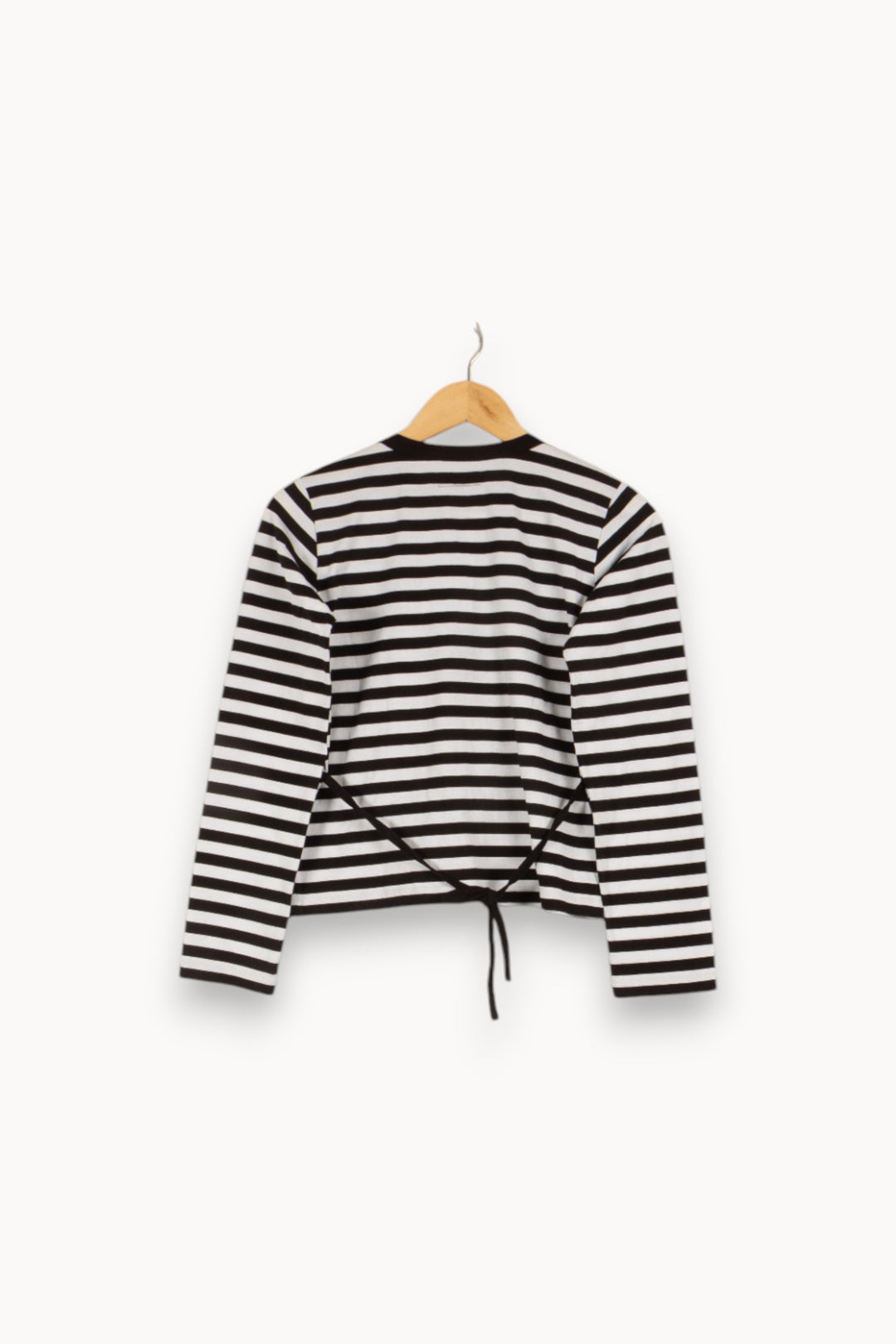 Cardigan noir et blanc rayé - Taille S/36 de la marque Agnès b. | PARAD44408 - Vendu par Paradigme - Image 3