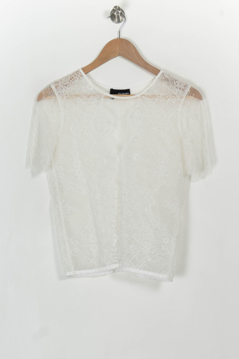 Blouse en dentelle blanche - Taille S/36 de la marque The Kooples | PARAD44421 - Vendu par Paradigme - Image 2