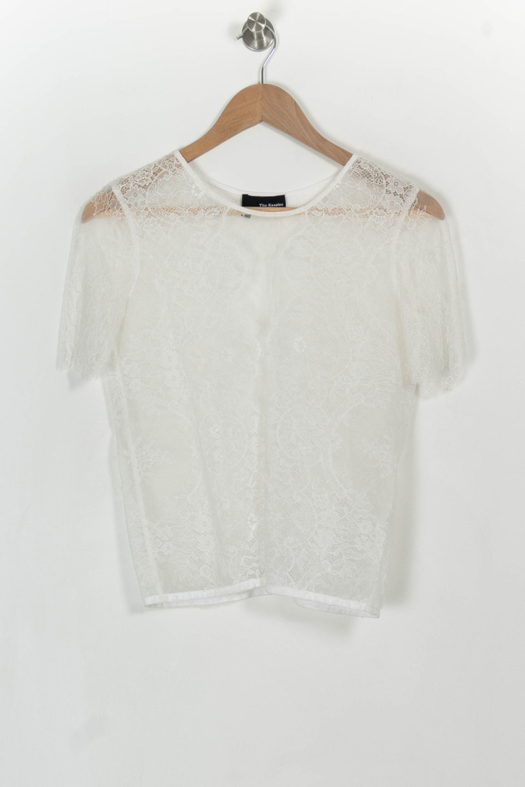 Blouse en dentelle blanche - Taille S/36 de la marque The Kooples | PARAD44421 - Vendu par Paradigme - Image 2