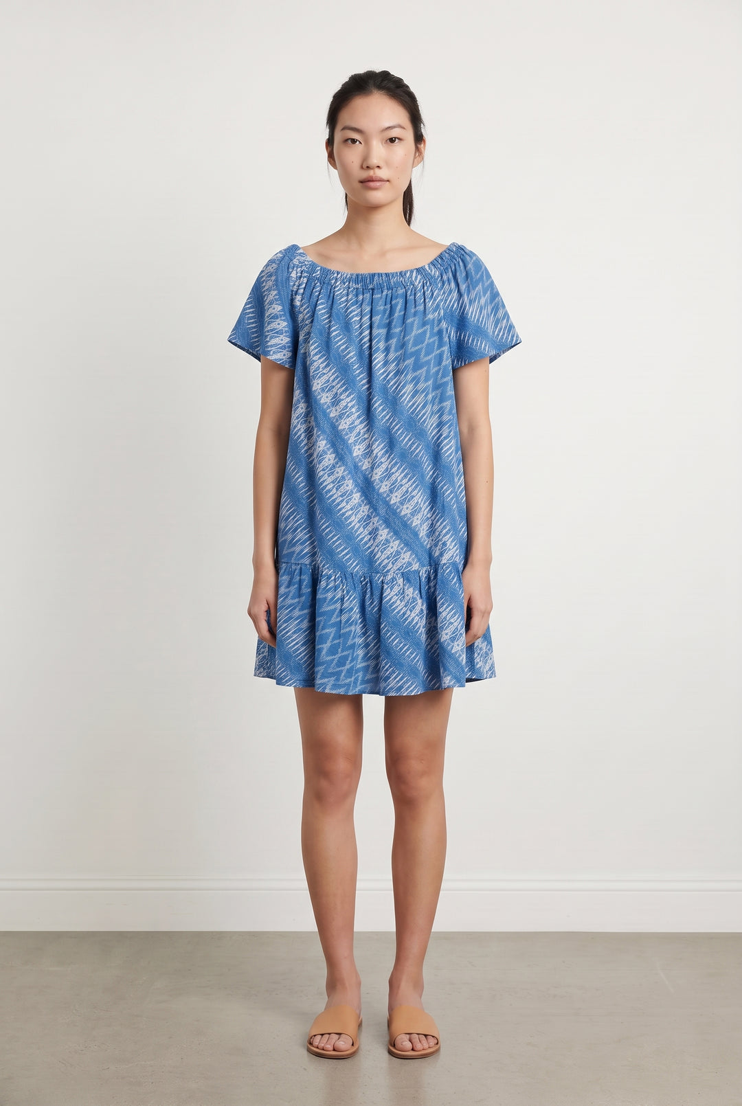 Robe bleue et blanche - Taille S/36 de la marque Caroll | PARAD44429 - Vendu par Paradigme - Image 1