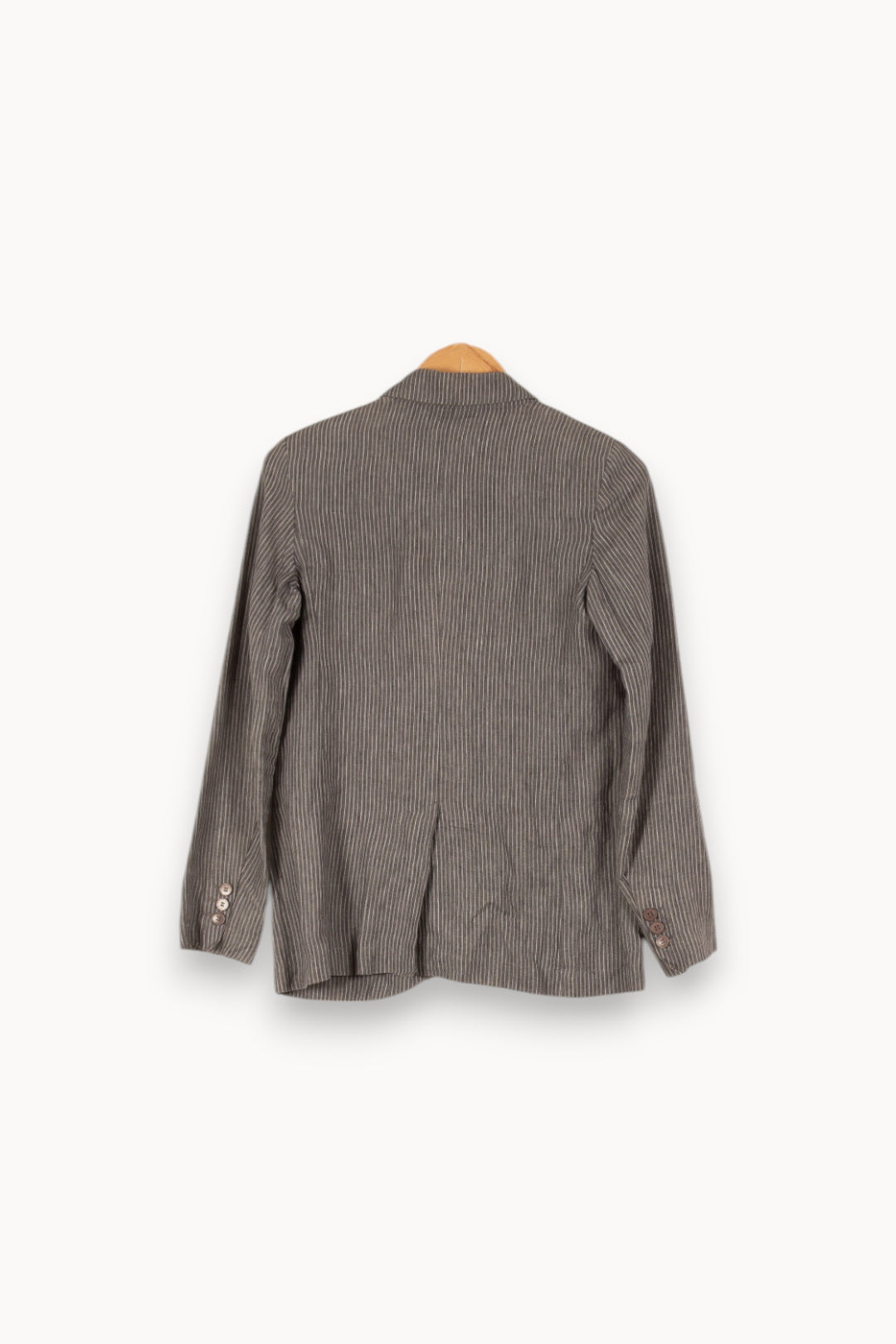 Veste grise rayée - Taille S/36 de la marque Agnès b. | PARAD44433 - Vendu par Paradigme - Image 3