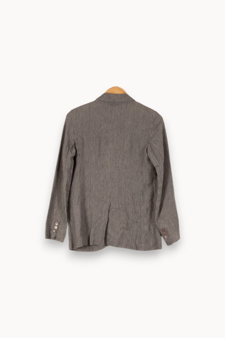 Veste grise rayée - Taille S/36 de la marque Agnès b. | PARAD44433 - Vendu par Paradigme - Image 3