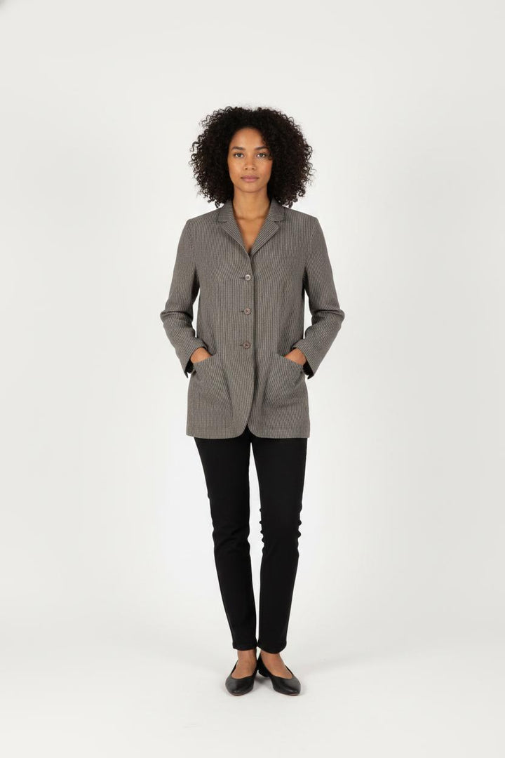 Veste grise rayée - Taille S/36
