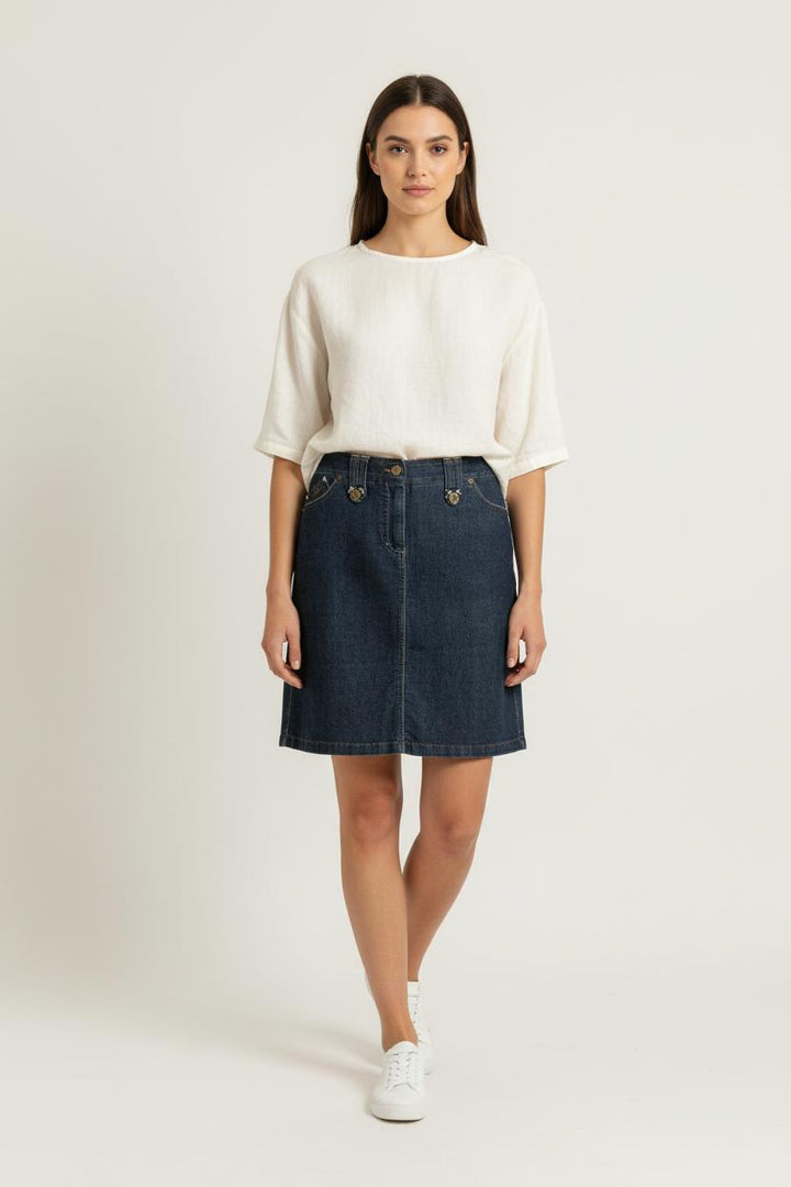 Jupe en jean bleu - Taille M/38 de la marque Caroll | PARAD44448 - Vendu par Paradigme - Image 1
