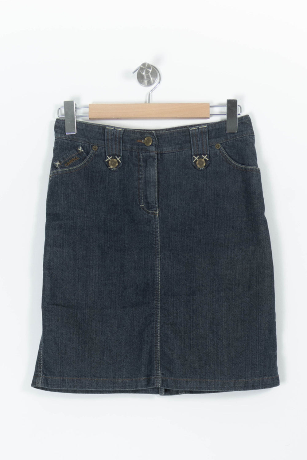 Jupe en jean bleu - Taille M/38 de la marque Caroll | PARAD44448 - Vendu par Paradigme - Image 2
