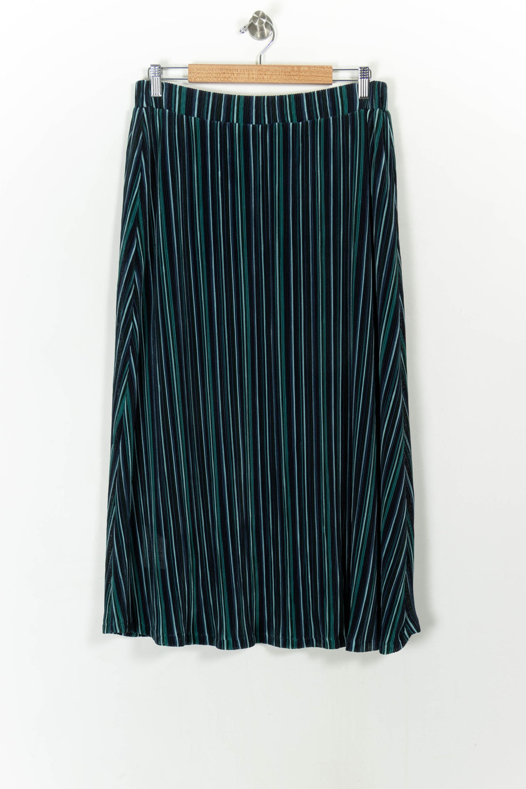Jupe longue verte rayée - Taille L/40 de la marque La Fée Maraboutée | PARAD44457 - Vendu par Paradigme - Image 4