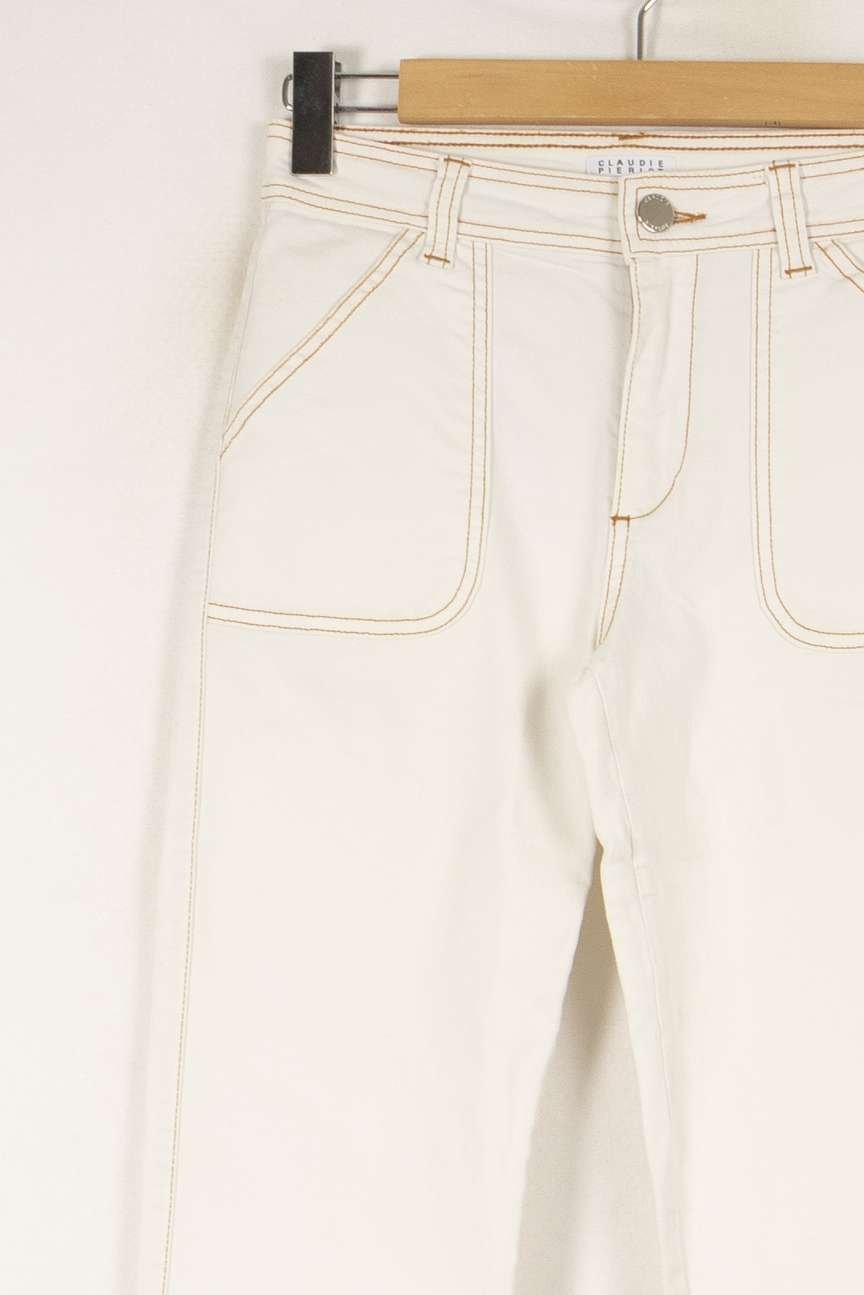 Jean blanc - Taille XS/34 de la marque Claudie Pierlot | PARAD44466 - Vendu par Paradigme - Image 2