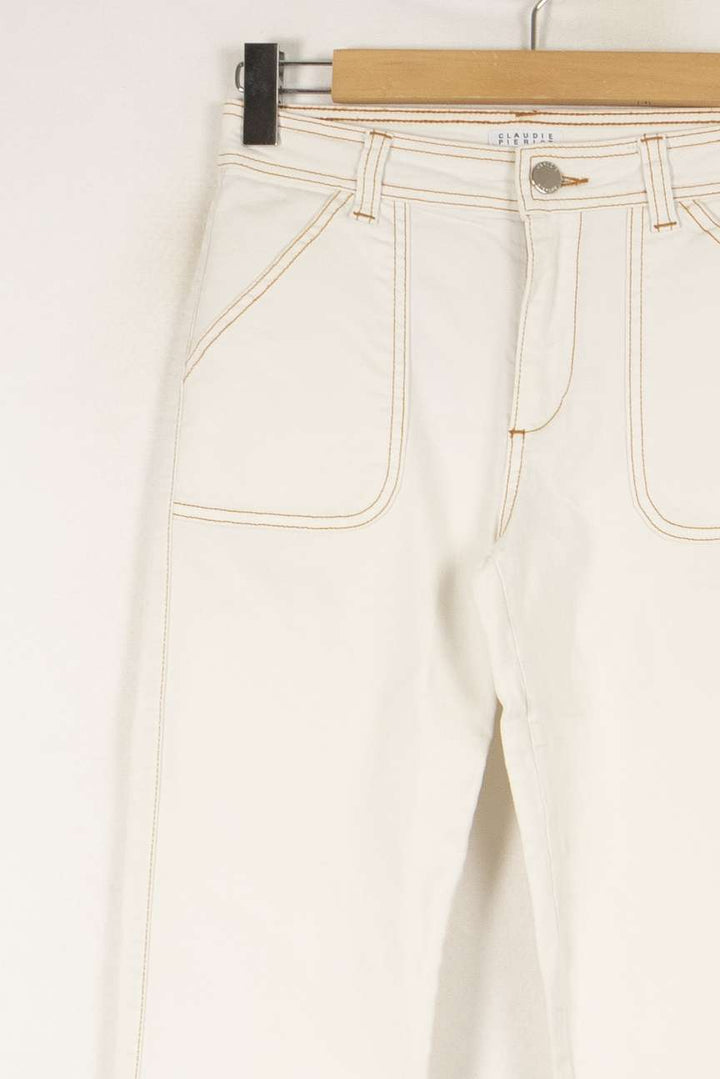 Jean blanc - Taille XS/34 de la marque Claudie Pierlot | PARAD44466 - Vendu par Paradigme - Image 2