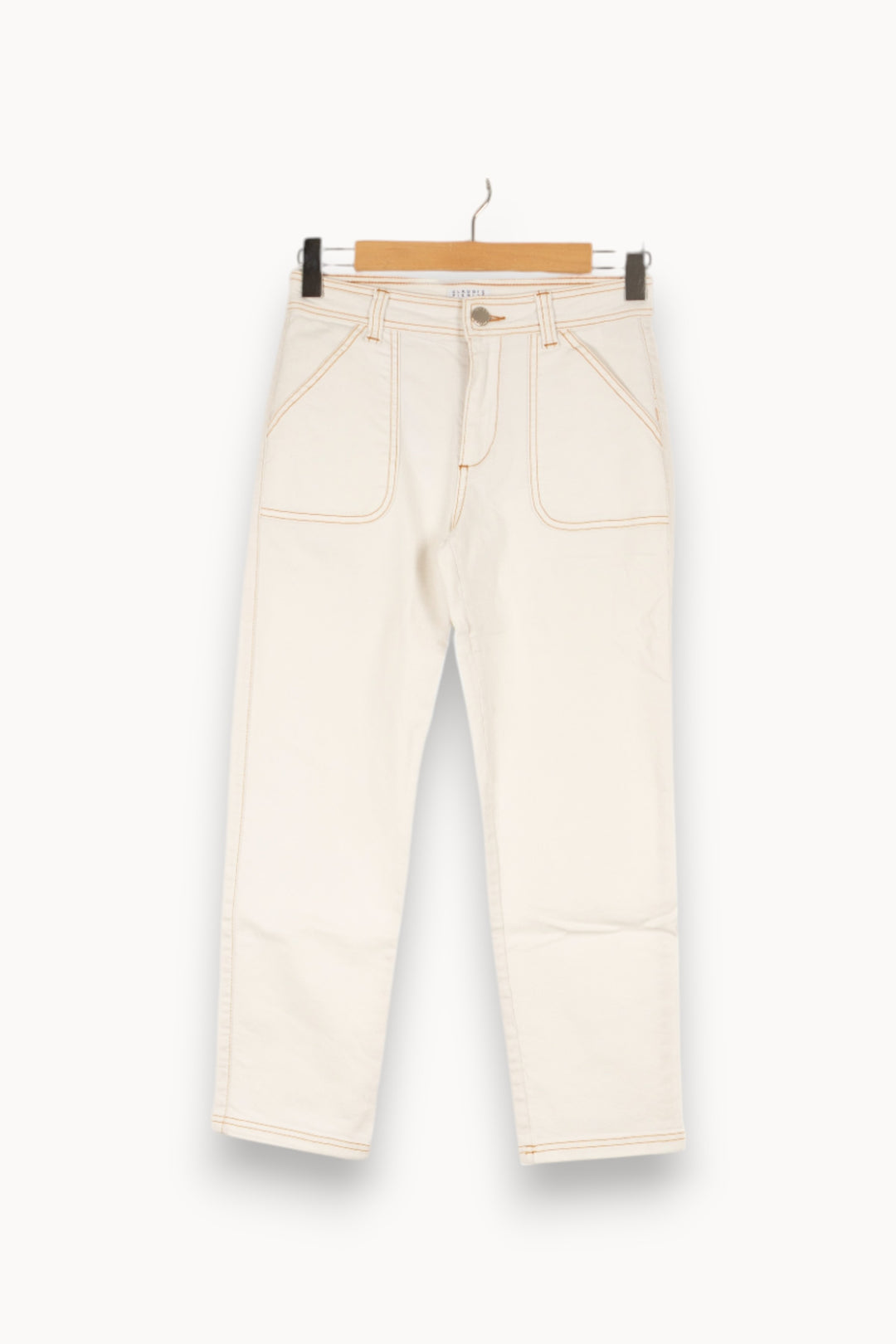 Jean blanc - Taille XS/34 de la marque Claudie Pierlot | PARAD44466 - Vendu par Paradigme - Image 1