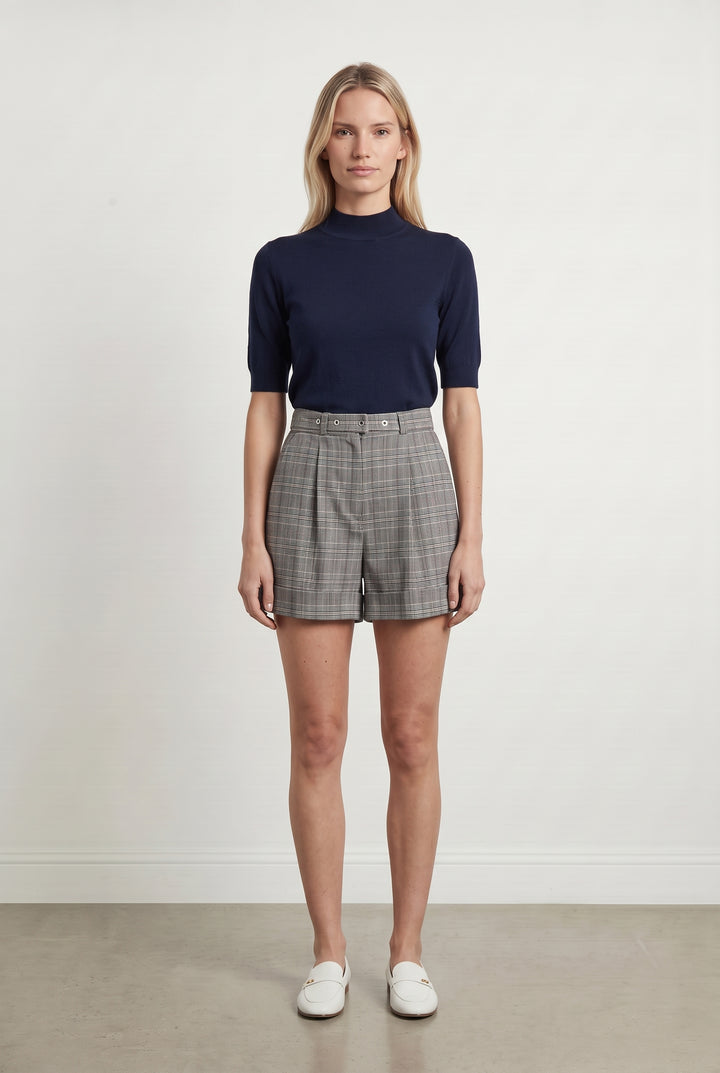 Short gris à carreaux - Taille S/36 de la marque Claudie Pierlot | PARAD44467 - Vendu par Paradigme - Image 1