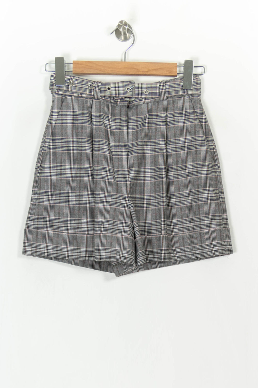 Short gris à carreaux - Taille S/36 de la marque Claudie Pierlot | PARAD44467 - Vendu par Paradigme - Image 2