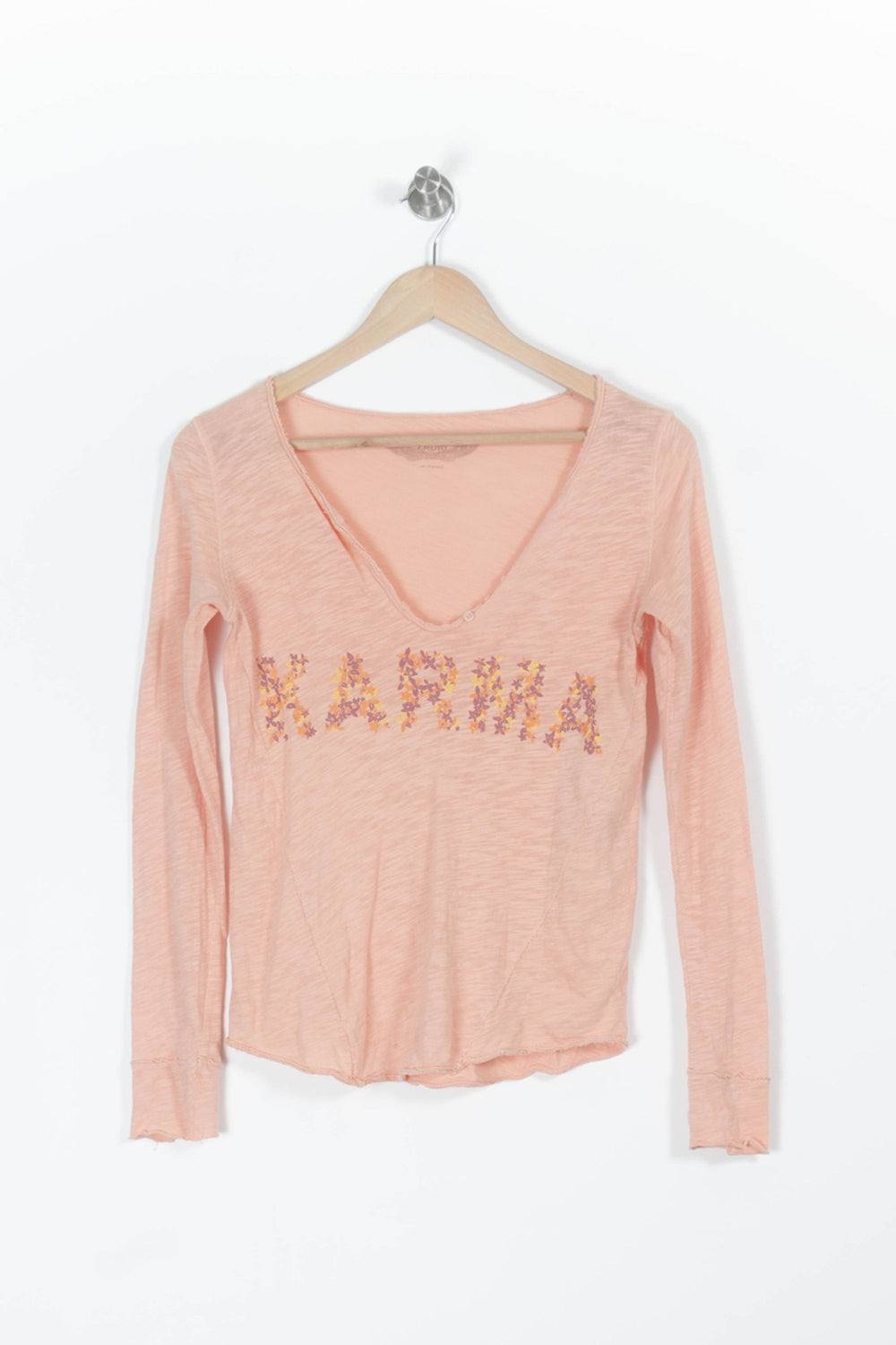 T-shirt manches longues orange/rose - Taille XS/34 de la marque Zadig&Voltaire | PARAD44473 - Vendu par Paradigme - Image 2