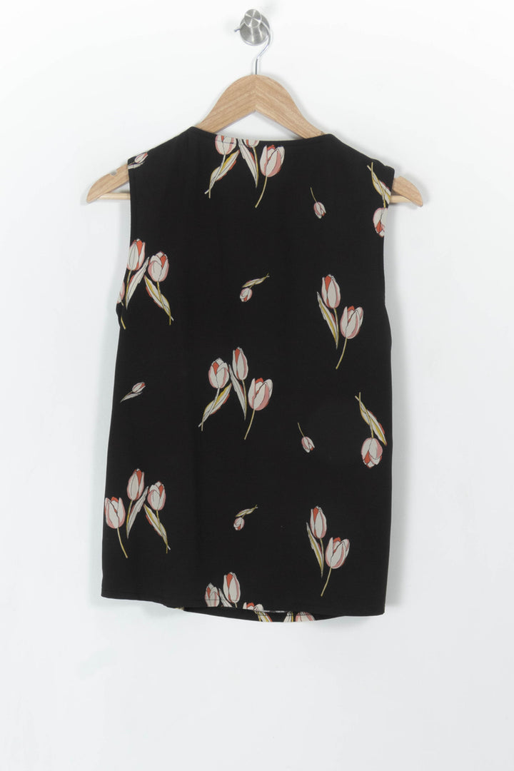 Top noir à motifs - Taille M/38 de la marque La Fée Maraboutée | PARAD44477 - Vendu par Paradigme - Image 4