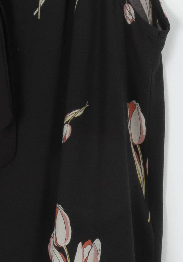 Top noir à motifs - Taille M/38 de la marque La Fée Maraboutée | PARAD44477 - Vendu par Paradigme - Image 3