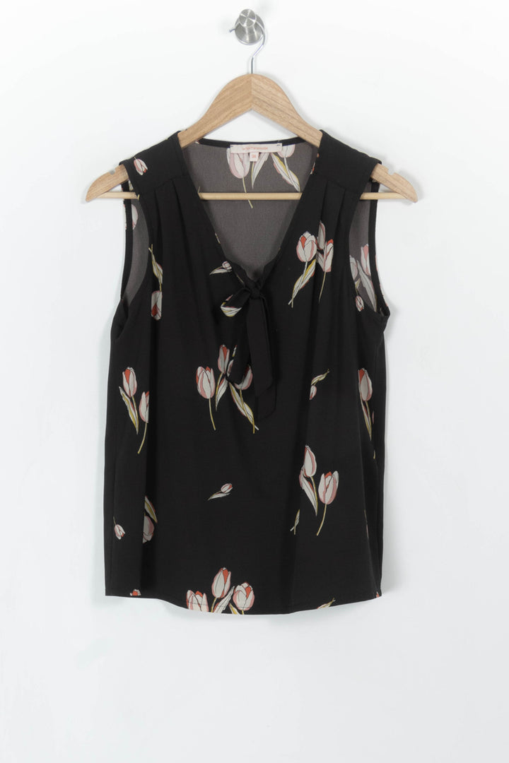 Top noir à motifs - Taille M/38 de la marque La Fée Maraboutée | PARAD44477 - Vendu par Paradigme - Image 2