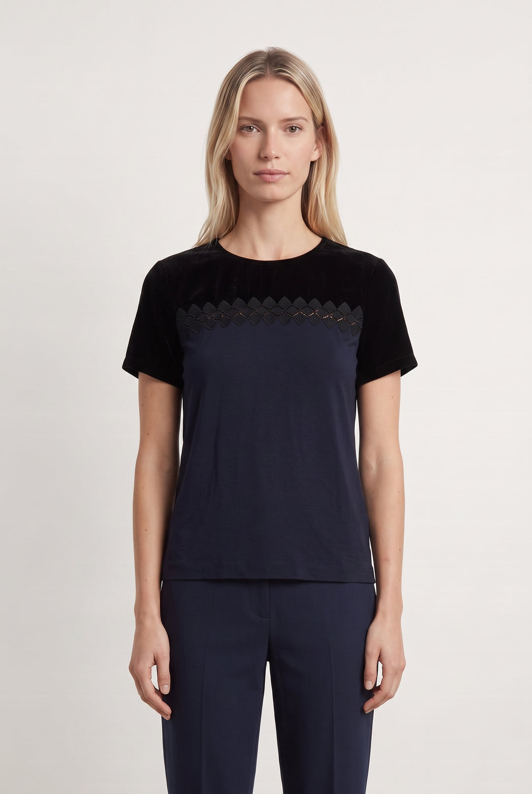 T-shirt bleu et noir - Taille M/38 de la marque Gerard Darel | PARAD44507 - Vendu par Paradigme - Image 1