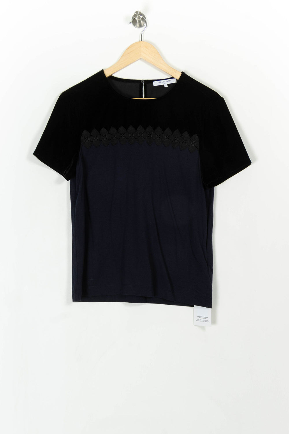 T-shirt bleu et noir - Taille M/38 de la marque Gerard Darel | PARAD44507 - Vendu par Paradigme - Image 2