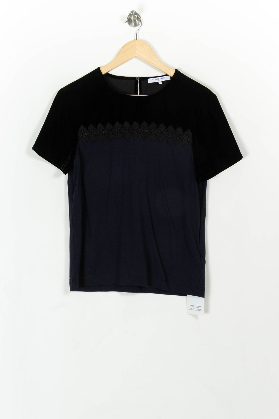 T-shirt bleu et noir - Taille M/38 de la marque Gerard Darel | PARAD44507 - Vendu par Paradigme - Image 2