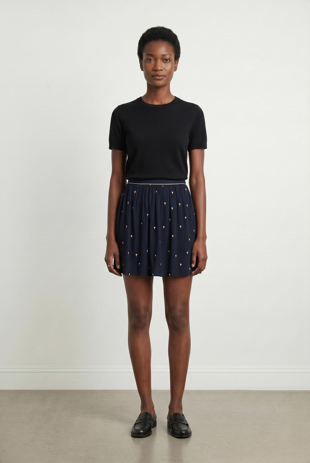 Jupe bleue à motifs - Taille S/36 de la marque Des petits hauts | PARAD44526 - Vendu par Paradigme - Image 1