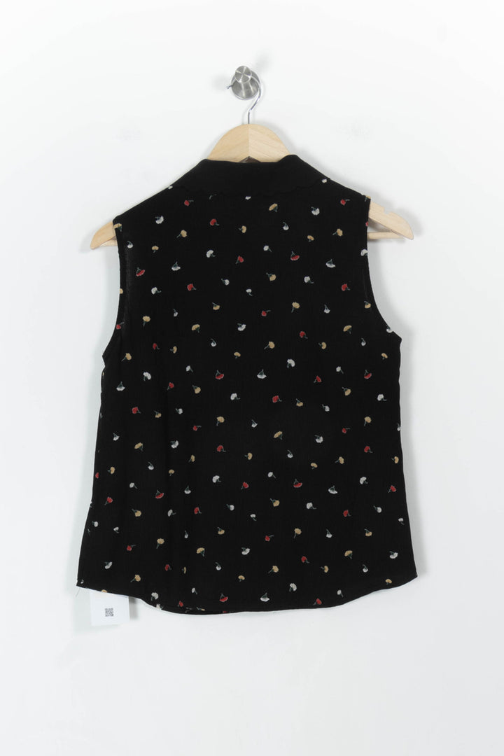 Top noir à motifs - Taille S/36 de la marque La Petite Etoile | PARAD44528 - Vendu par Paradigme - Image 4