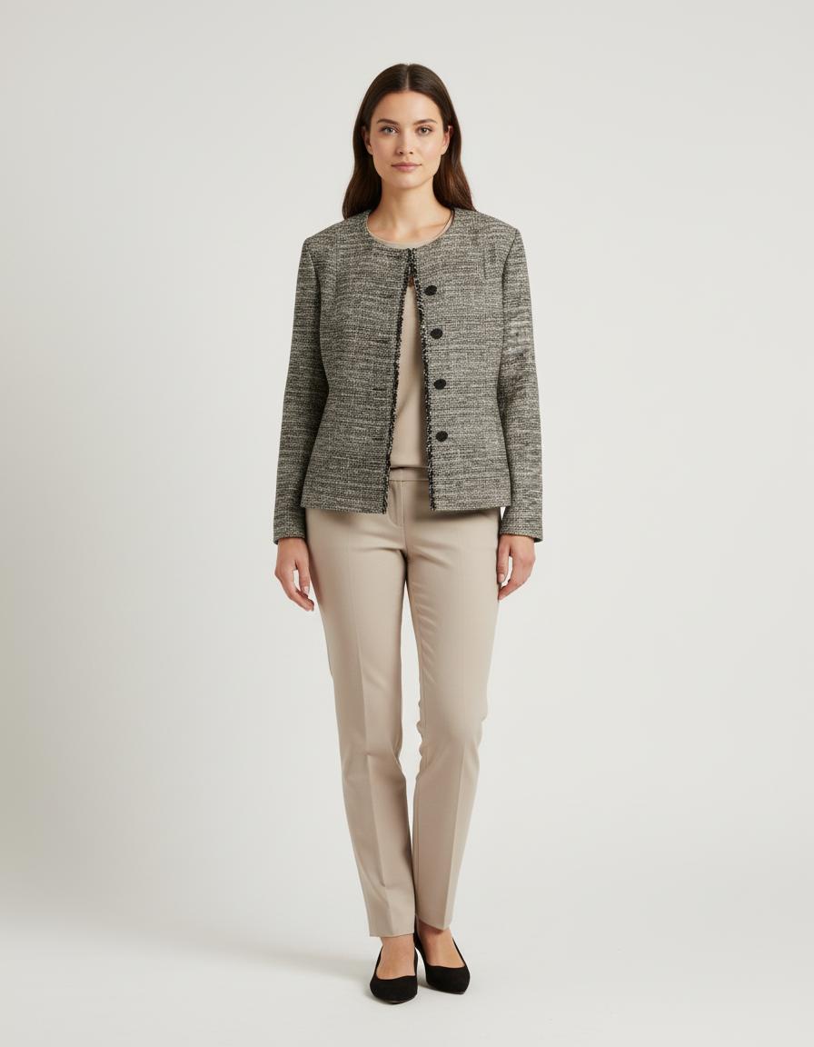 Veste Beige et Noire - Taille XXXL/46 de la marque Marina Rinaldi | PARAD44547 - Vendu par Paradigme - Image 1