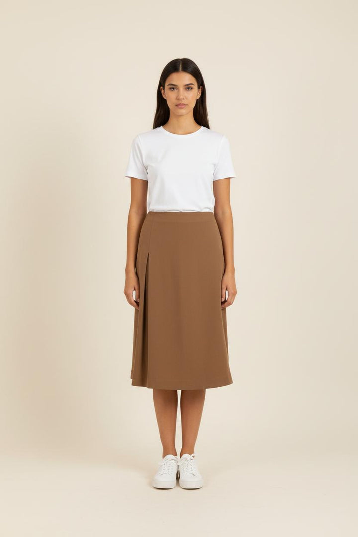 Jupe Midi Marron - Taille XXXL/46 de la marque Marina Rinaldi | PARAD44550 - Vendu par Paradigme - Image 1