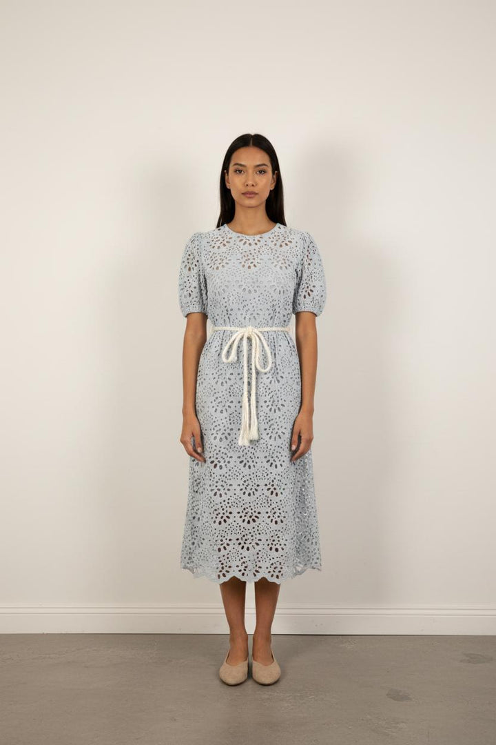 Robe Brodée Bleue - Taille S/36