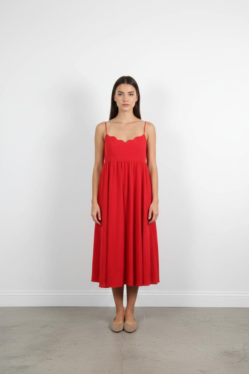 Robe à Bretelles Rouge - Taille M/38