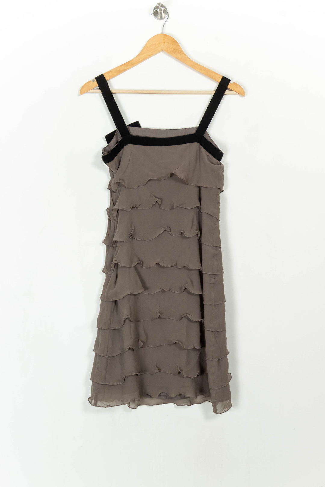 Robe Volantée Beige et Noire - Taille S/36 de la marque Maison 123 | PARAD44593 - Vendu par Paradigme - Image 4