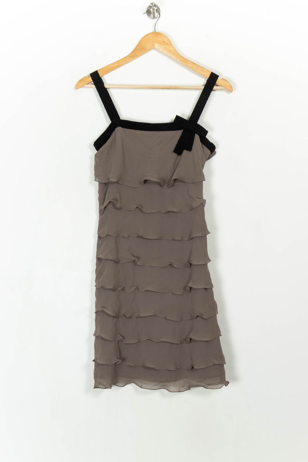 Robe Volantée Beige et Noire - Taille S/36 de la marque Maison 123 | PARAD44593 - Vendu par Paradigme - Image 2