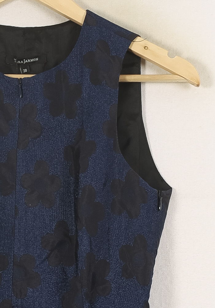 Robe Sans Manches Bleue et Noire - Taille M/38 de la marque Tara Jarmon | PARAD44594 - Vendu par Paradigme - Image 3