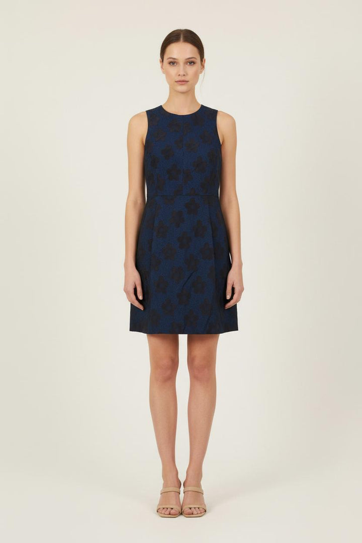 Robe Sans Manches Bleue et Noire - Taille M/38 de la marque Tara Jarmon | PARAD44594 - Vendu par Paradigme - Image 1