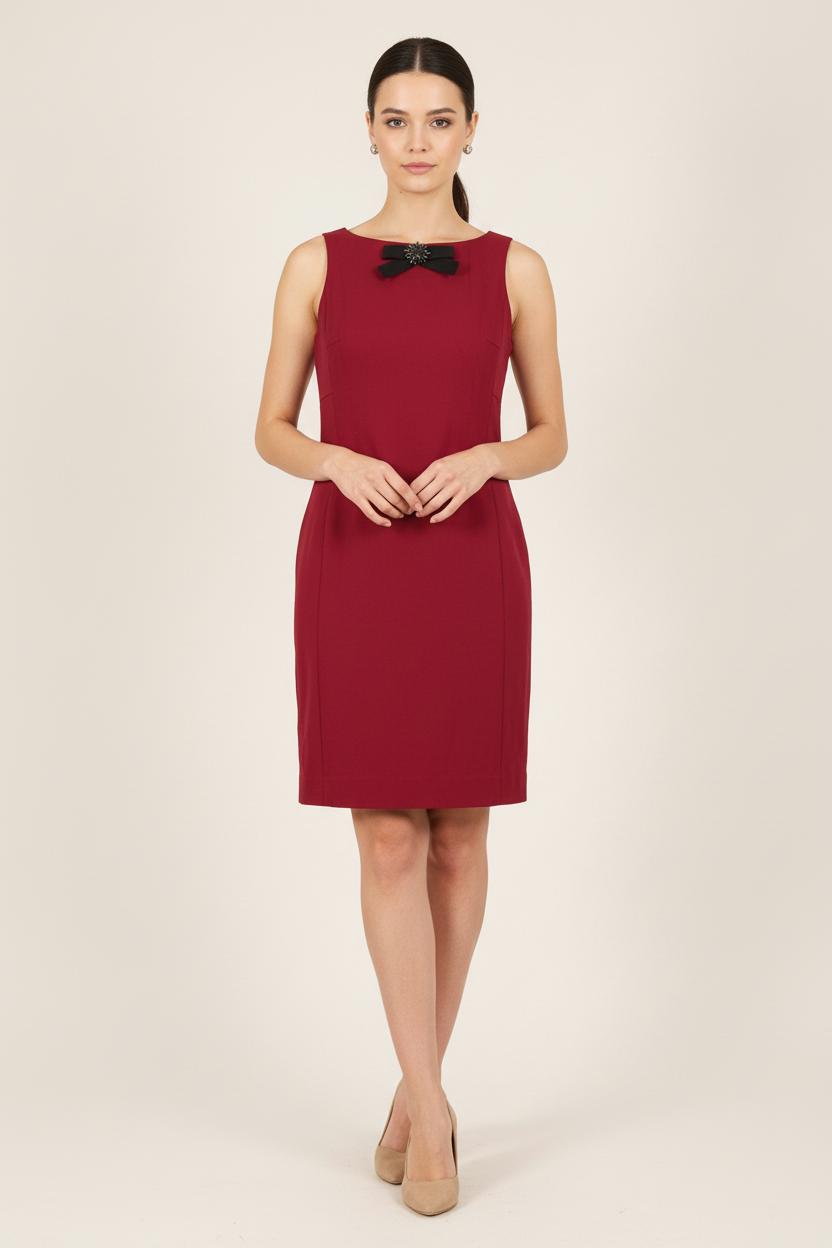 Robe Droite Rouge et Noir - Taille S/36 de la marque Maison 123 | PARAD44595 - Vendu par Paradigme - Image 1