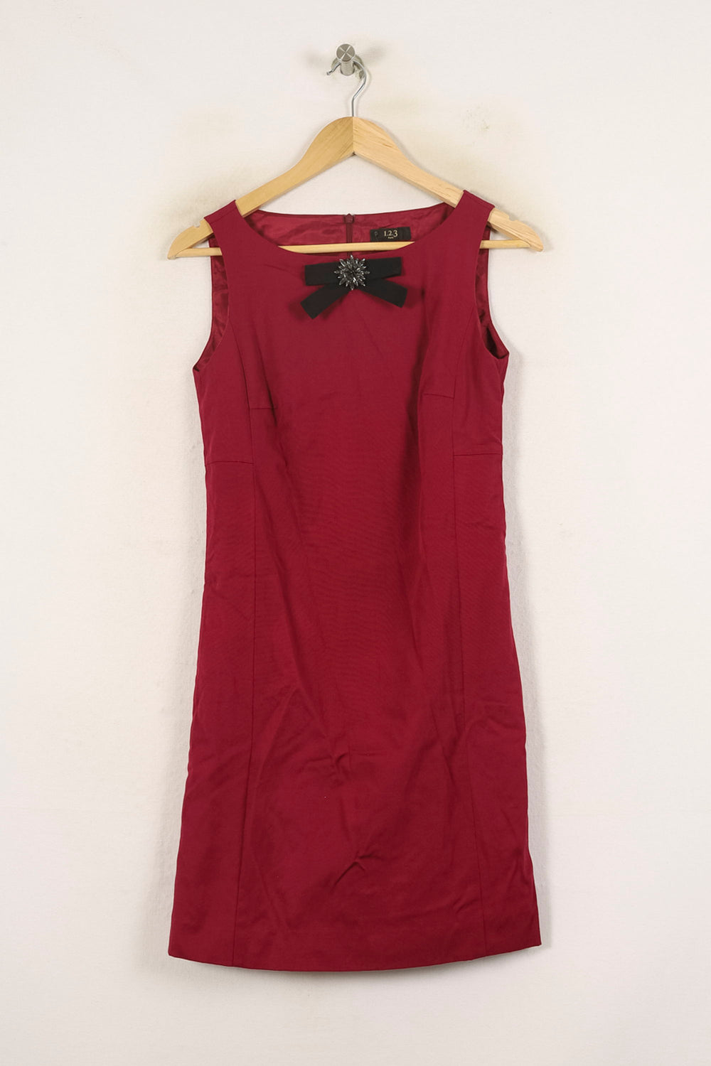 Robe Droite Rouge et Noir - Taille S/36 de la marque Maison 123 | PARAD44595 - Vendu par Paradigme - Image 2