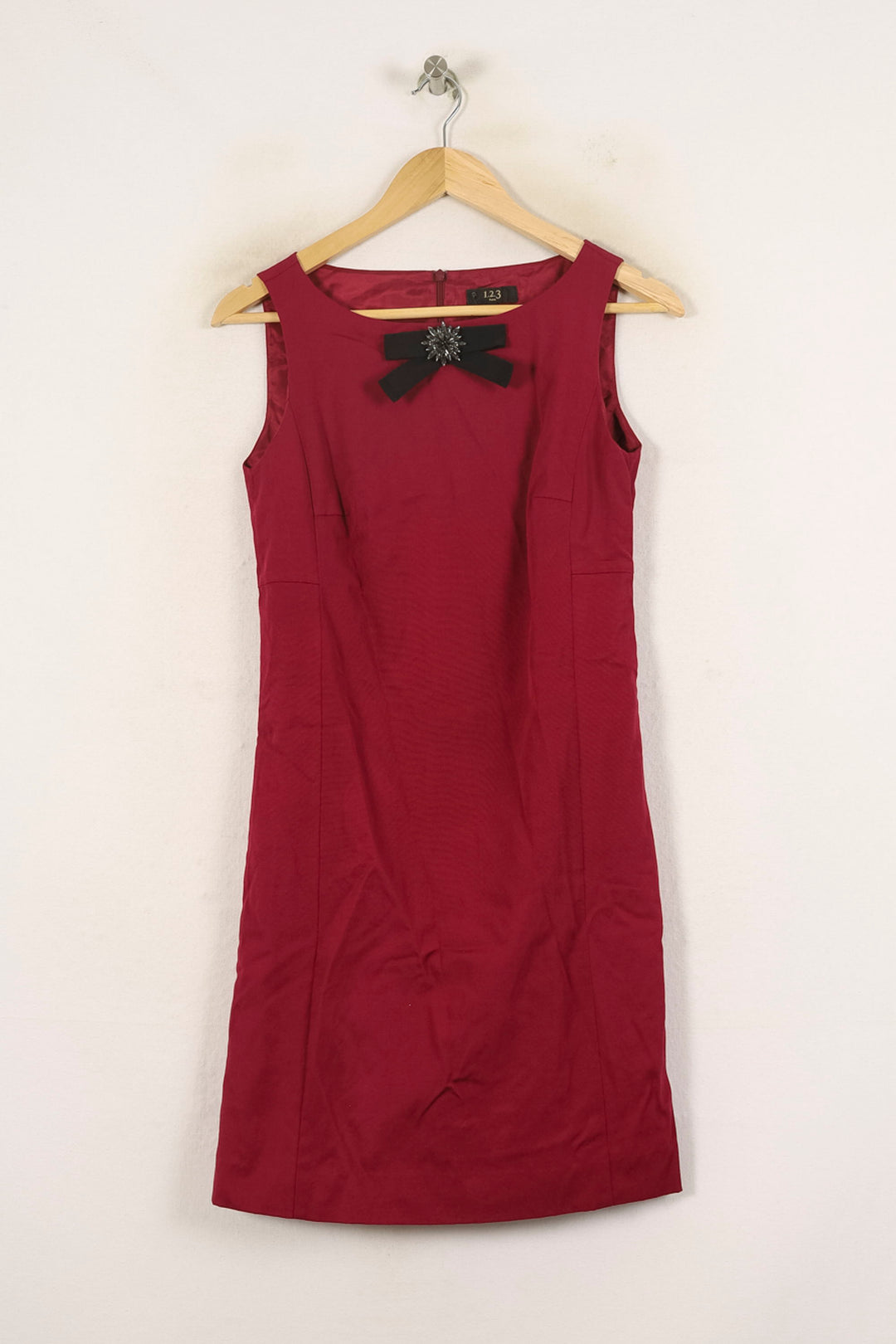 Robe Droite Rouge et Noir - Taille S/36 de la marque Maison 123 | PARAD44595 - Vendu par Paradigme - Image 2