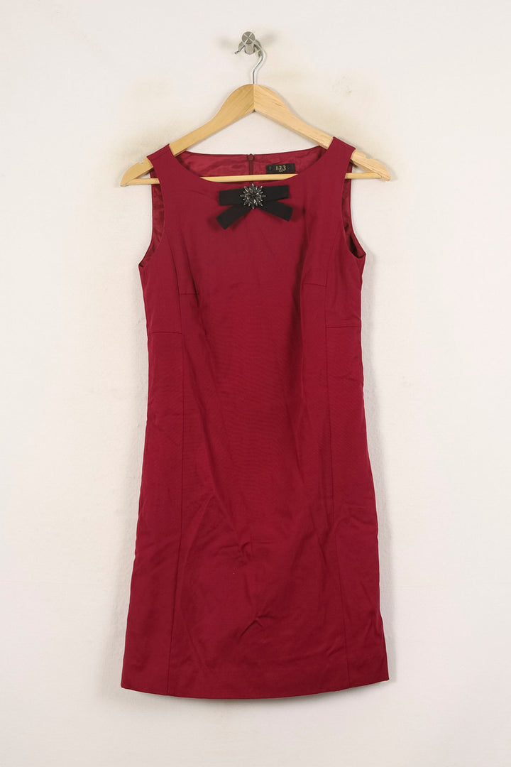 Robe Droite Rouge et Noir - Taille S/36 de la marque Maison 123 | PARAD44595 - Vendu par Paradigme - Image 2
